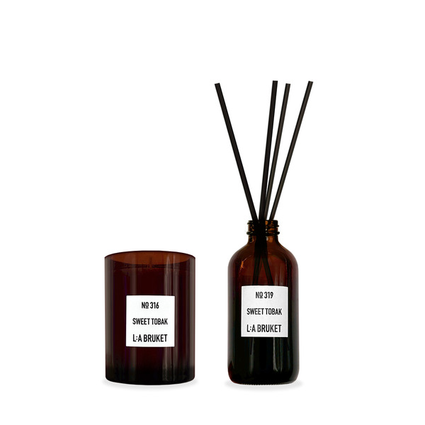 L:A BRUKET 柔馥暖菸室內香氛組 (擴香200ml+蠟燭260g)