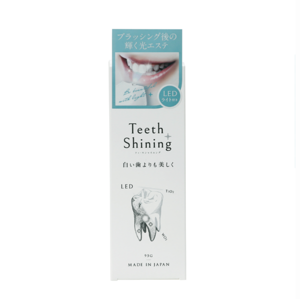 【Teeth Shining】LED光觸媒炫白牙膏+攜帶LED冷光燈組(爽快薄荷清香) 95g