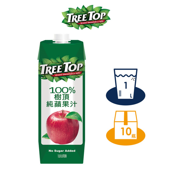 Tree Top 樹頂 100%純蘋果汁 1000mlx10入/箱