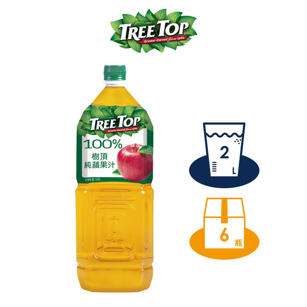 Tree Top 樹頂 100%純蘋果汁 2000mlx6入/箱