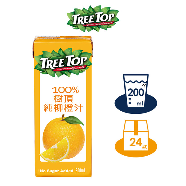 Tree Top 樹頂 100%柳橙汁 200mlx24入/箱