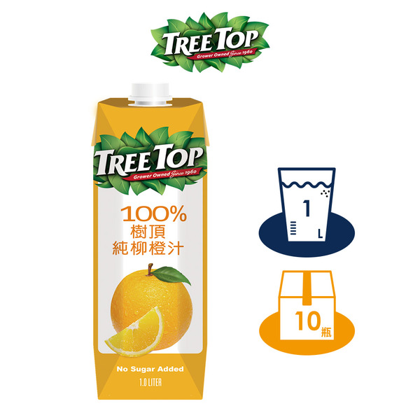 Tree Top 樹頂 100%柳橙汁 1000mlx10入/箱