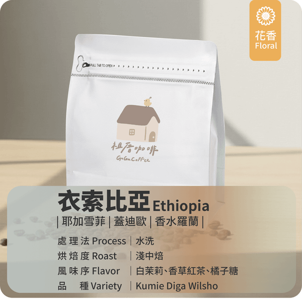 ｜衣索比亞 水洗 淺中焙 耶加雪菲 蓋迪歐 香水羅蘭