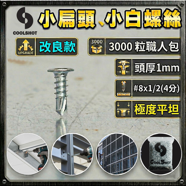 小扁頭自攻螺絲(平/圓頭)