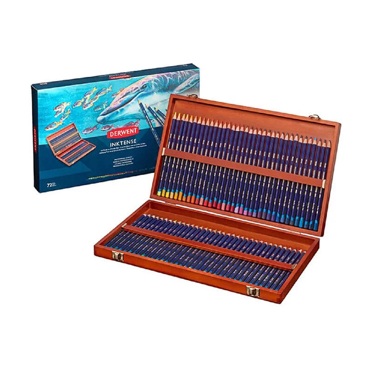 英國DERWENT 德爾文INKTENSE水墨色鉛筆/ 精緻木盒72色｜誠格美術