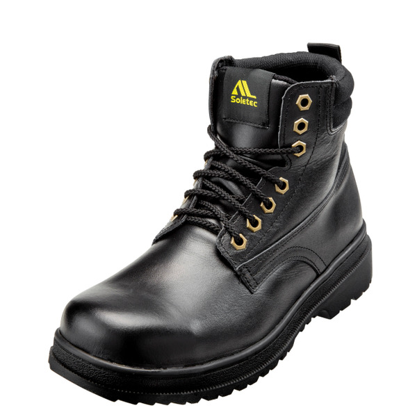 黑色防穿刺防潑水中筒安全鞋-E1085