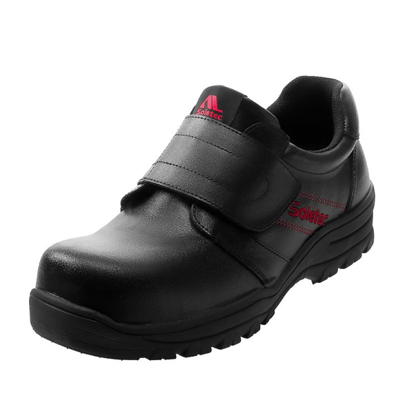 黑色低筒魔鬼氈防穿刺輕量塑鋼安全鞋 LF1616