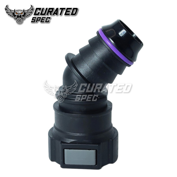 45° elbow plastic quick connectors Φ18.9-3/4”-ID16.5-0° for SAE Fuel System Liquid/Radiator Cooling Vapor