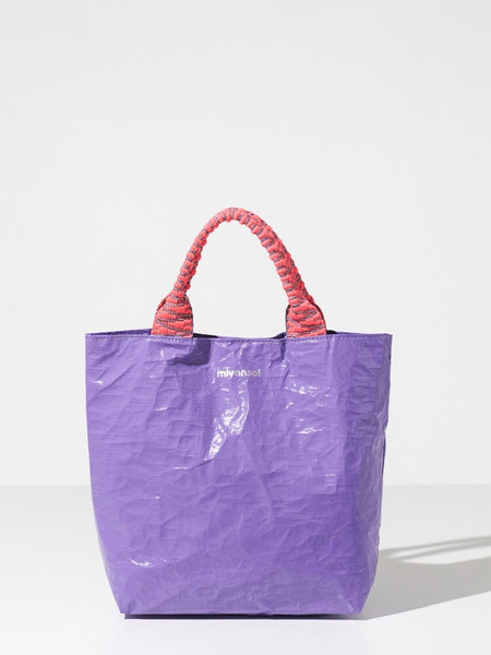 韓國 Miyansol 皺皺兩用迷你托特包（甜芋紫）