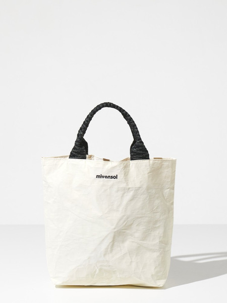 韓國 Miyansol 皺皺兩用迷你托特包（奶油白）