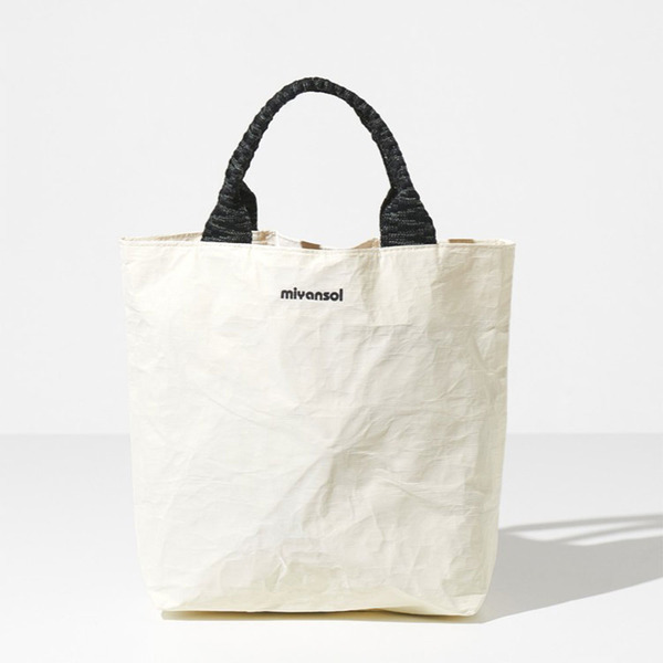 韓國 Miyansol 皺皺兩用迷你托特包（奶油白）