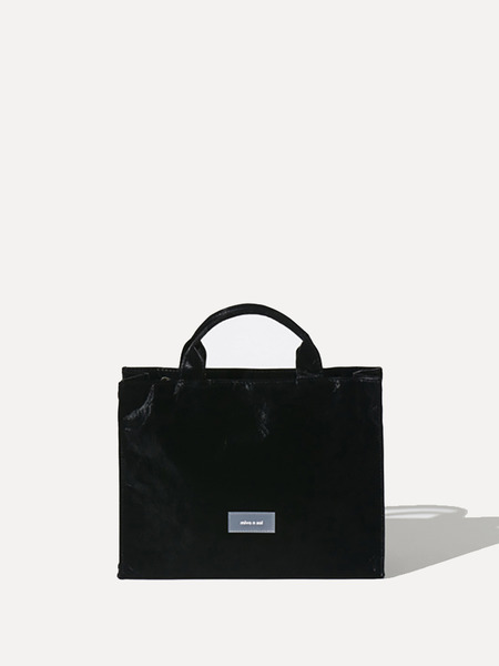 韓國 Miyansol 皺皺兩用方包（曜石黑）