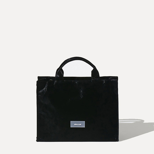 韓國 Miyansol 皺皺兩用方包（曜石黑）