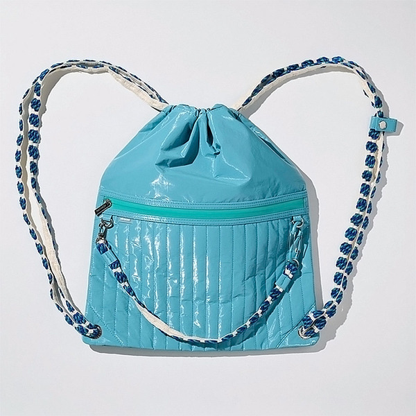 韓國 Miyansol 皺皺風琴包（雲霧藍）