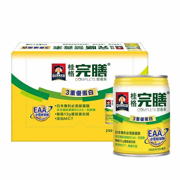 桂格-完膳營養素 3重優蛋白配方250mlx24入(一箱)-成箱販售