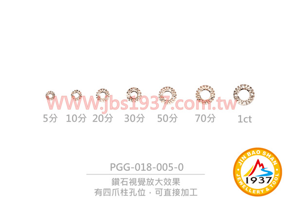 18K白 - 鑽石放大片
