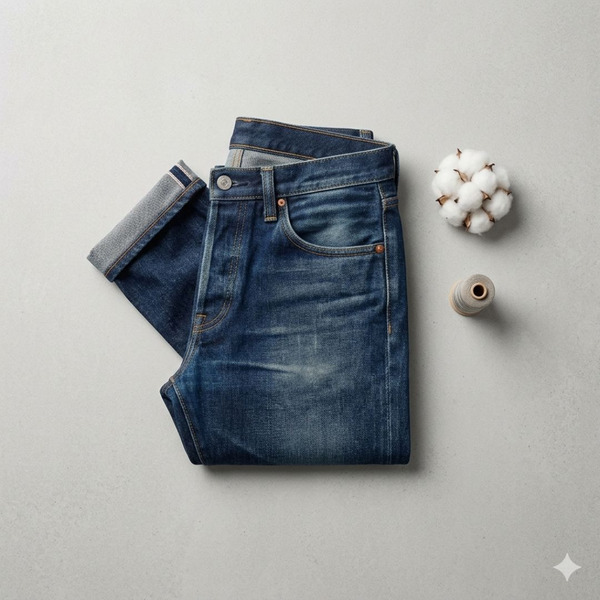 職人手工手染原色丹寧褲