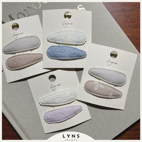 繡花兒童瀏海髮夾