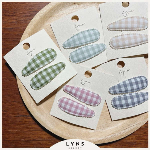 格紋百搭兒童髮夾