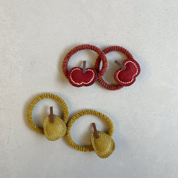 韓系秋冬款兒童髮圈 可愛水果橡皮筋髮圈