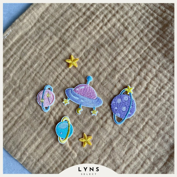 手帕夾&刺繡車縫熨燙貼布 / 海洋.星球.交通工具.甜點系列