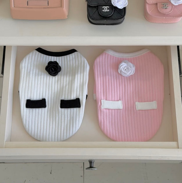 HUG ME｜山茶花口袋羅紋上衣