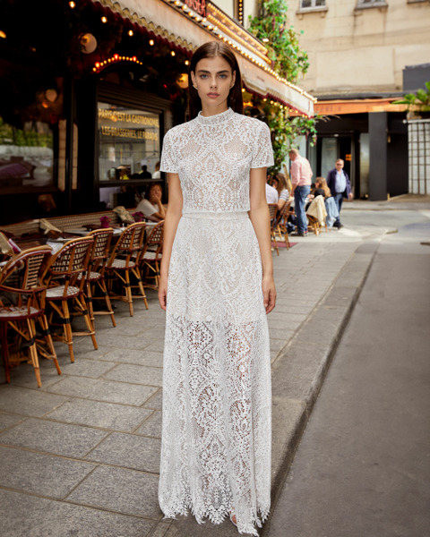 Celine鏤空蕾絲兩件式洋裝