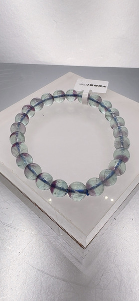 🌈 全天然半盆藍螢石手串