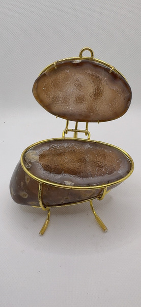 🤎  全天然 全拋 精拋 咖啡色 洞深 聚寶盆水晶 6cm*11cm*6cm