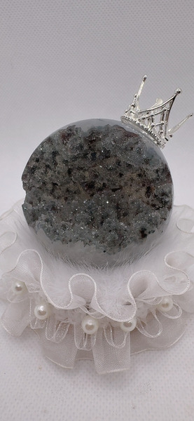 全拋款 天然 墨綠黑色星空 銀河細閃晶簇｜直徑5.5CM