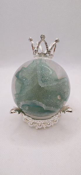 全拋款 天然馬卡龍夢幻綠水晶｜直徑 6.4cm