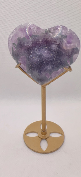 全拋款  天然 紫色夢幻  愛心彩晶｜7.6cm*6cm*3.5cm