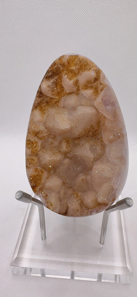 全拋款 天然 黃金彩晶牙軟龍蛋｜5.9 cm*9.6*4.1cm