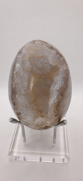 全拋款 天然 小波波白透龍蛋｜7.5cm*10*5.3cm