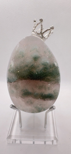 全拋款 天然 爆閃綠森林龍蛋｜7.5cm*10*6cm