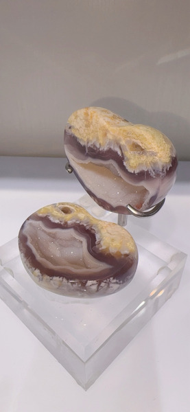 全拋款  天然     雪景啵啵愛心聚寶盆｜｜ 5cm*8cm*4cm