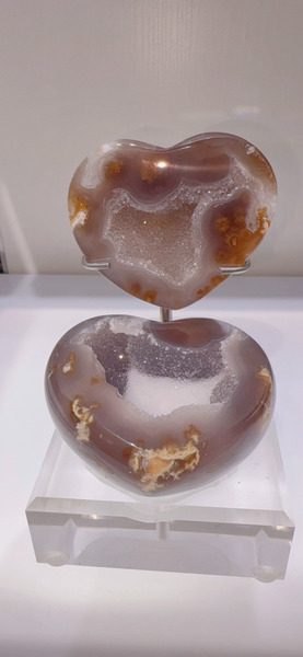 全拋款  天然     大雪景啵啵愛心聚寶盆｜｜ 8cm*8cm*7cm