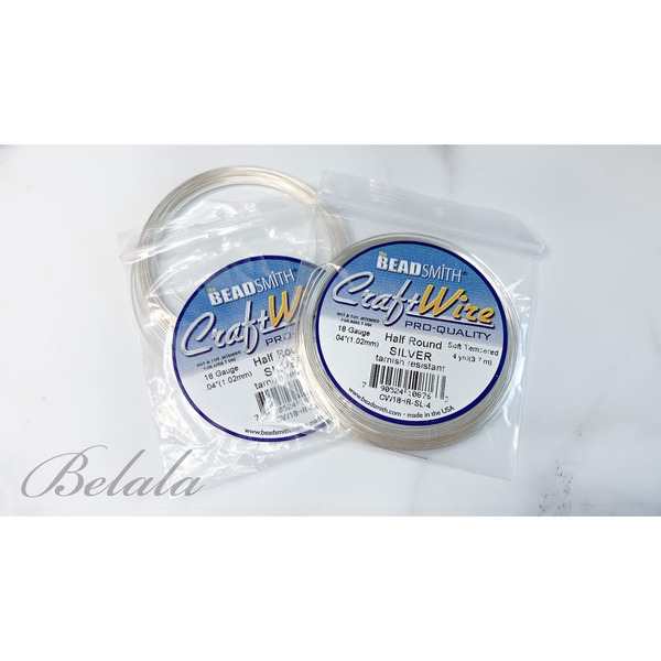 Beadsmith藝術銅線-18G半圓線（銀/金/玫瑰金/青銅/古銅）