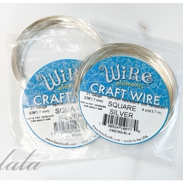 Beadsmith藝術銅線-18G方線（銀/金/玫瑰金/青銅/古銅）