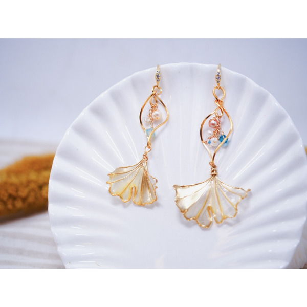 OMIA水晶花線上課-銀杏葉材料包組（含金色造花液）