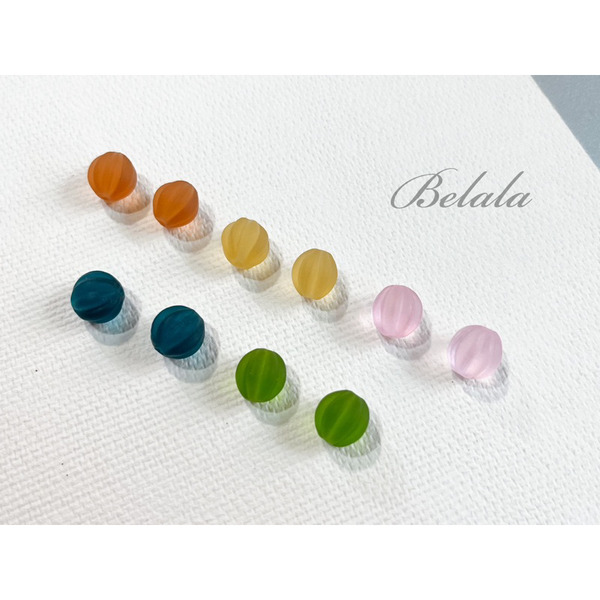 12mm南瓜琉璃霧面糖果珠（單顆）