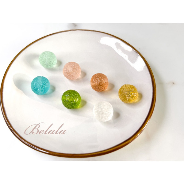 10mm霧面隕石馬卡龍琉璃圓珠