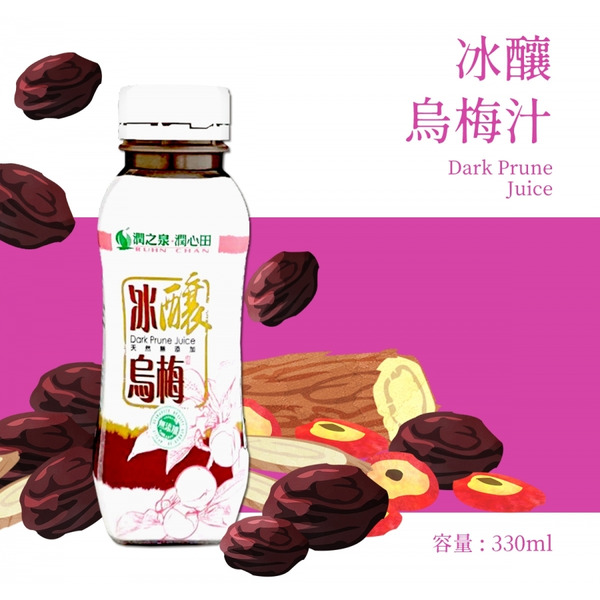 【潤之泉潤心田】冰釀烏梅 330ml/24入/箱《常溫》