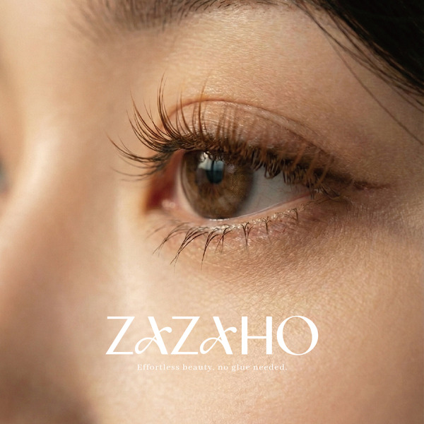 【ZAZAHO免膠睫毛｜大女主眨眨】：透明果凍膠條 眼頭短到眼尾⻑  9-13MM 6排36簇(摩卡棕)
