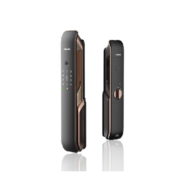 【PHILIPS 飛利浦】9200 熱感應觸控指紋/卡片/密碼/鑰匙/藍芽 智能電子鎖/門鎖 紅古銅