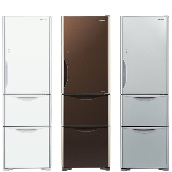 【HITACHI 日立】331公升左開三門變頻冰箱 (琉璃白／琉璃棕／琉璃灰) RG36BL