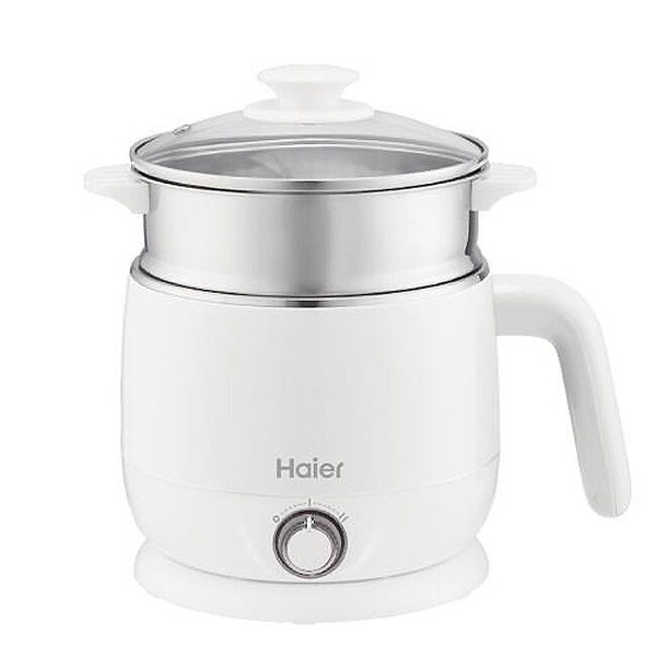 【Haier 海爾】雙層防燙多功能美食鍋-牛奶白(HB-K039MW)