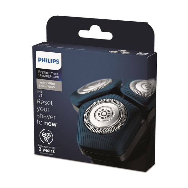 【PHILIPS 飛利浦】S5000/S7000 智能系列三刀頭電鬍刀刀頭(SH71/51)