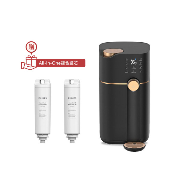 【PHILIPS 飛利浦】智能雙效UV-C滅菌/RO濾淨瞬熱飲水機(ADD6910M-BK)