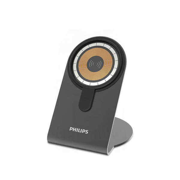 【PHILIPS 飛利浦】磁吸無線快充充電器1.25M手機架組合(DLK3535Q)